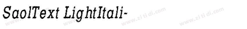 SaolText LightItali字体转换
